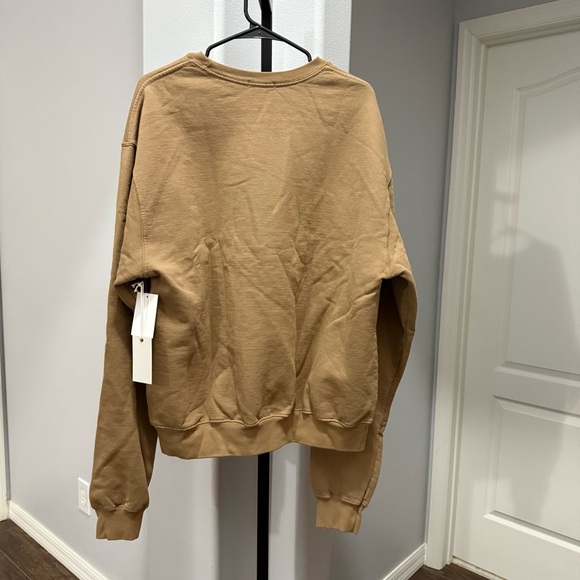 Good American Tan Crew Neck Sweater Boyfriend Oversized Size 3 Large - Picture 5 of 8